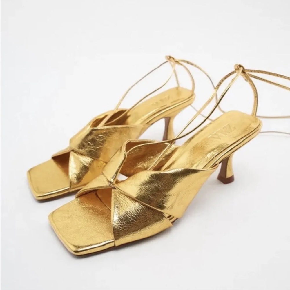 Zara metallic sandals